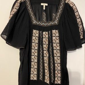 Joie Bohemian Cotton Short Sleeve Top
